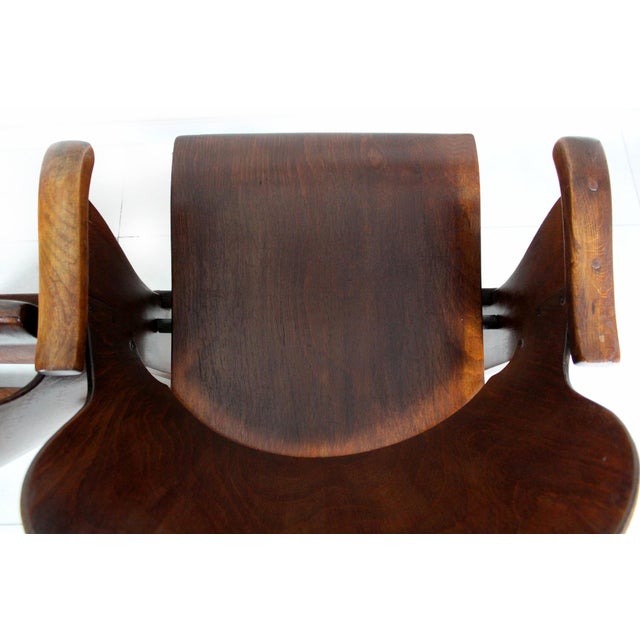 Vintage Cinema Seats in Beech, 1940s For Sale - Image 12 of 14