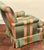 Green & Coral Striped Upholstered Club Chair, Palm Beach Style For Sale - Image 4 of 12