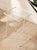 charming vintage tray table with a slender white-painted metal frame and rectangular clear glass top. The raised perimeter...