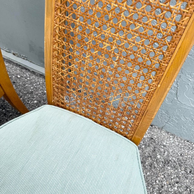 Mid 20th Century Mid Century Modern Burlwood Caneback Dining Chairs - Set of 6 For Sale - Image 5 of 11