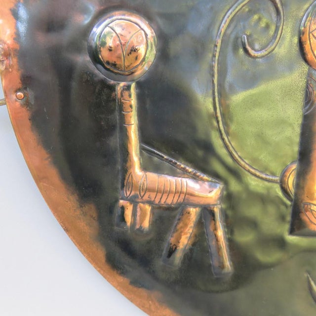 Wall Decoration in Copper & Brass, 1960s For Sale - Image 9 of 18