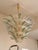 Huge impressive Gold 24k "palm" Murano Glass Chandelier. Scenographic chandelier made with "palmette" elements of...