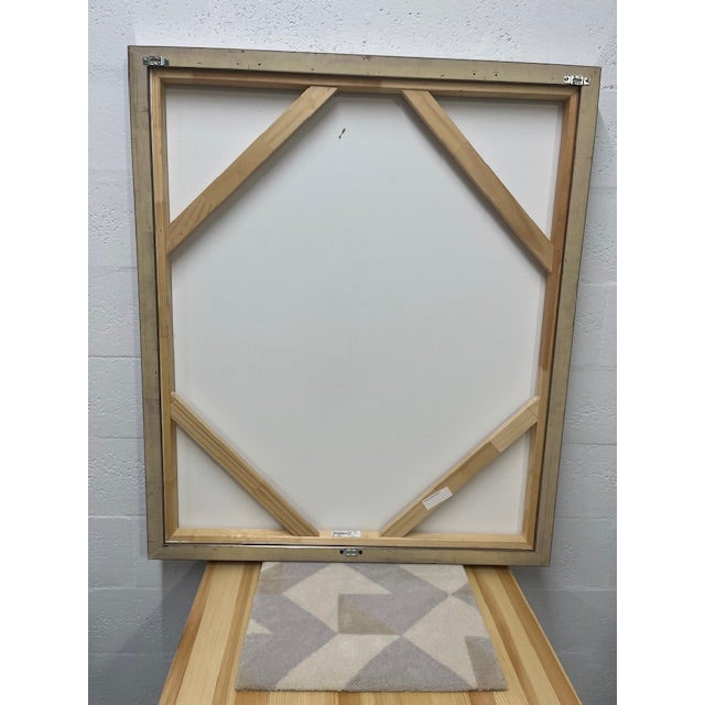 Circa 2016, Abstract, Giclée, Acrylic on canvas,. Wood framed , floating mount. print is in good condition with no fading,...