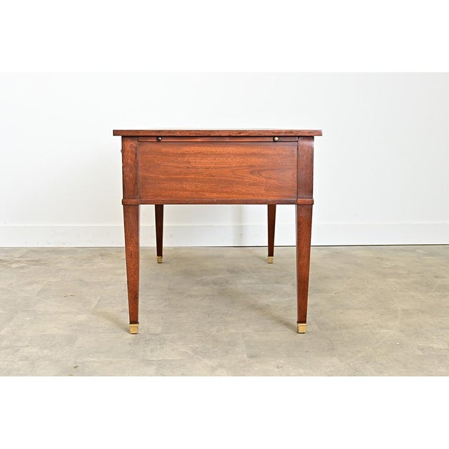 French 20th Century Mahogany and Leather-top Desk For Sale - Image 14 of 14