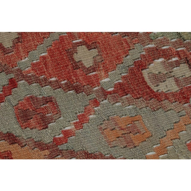 Vintage Mid-Century Van Beige-Brown and Blue Wool Kilim Rug With Diamond Pattern 20123 For Sale In New York - Image 6 of 7