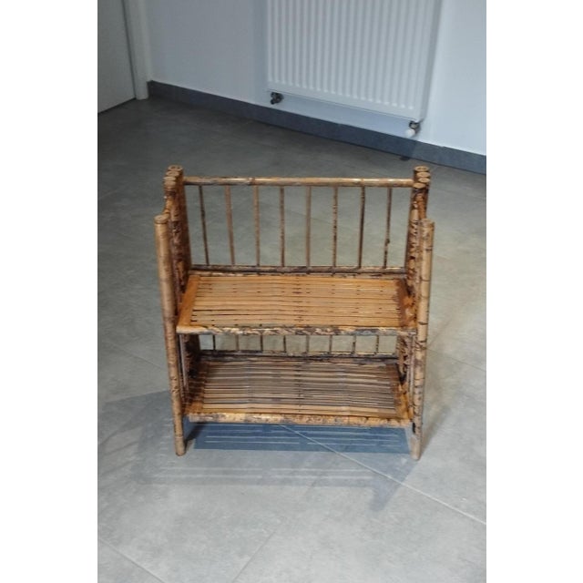 Folding Shelf in Bamboo and Wicker, 1800s For Sale - Image 3 of 18