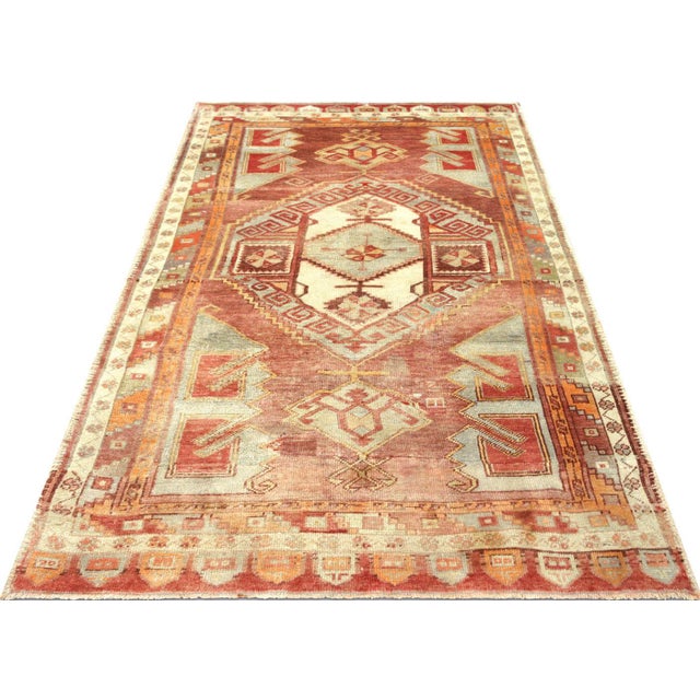 1960s Turkish Oushak Rug For Sale In Los Angeles - Image 6 of 6