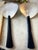 Mid-Century Modern Vintage Pottery Barn Mother of Pearl Seashell Salad Servers New With Tags For Sale - Image 3 of 12