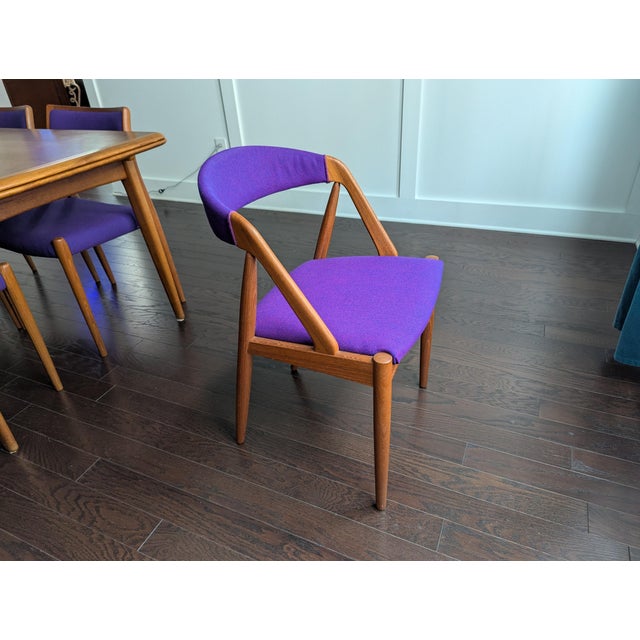 Set of 6 Vintage Danish Modern Teak Dining Chairs (Attributed 4 Niels Møller, 2 Kai Kristiansen) For Sale - Image 13 of 18