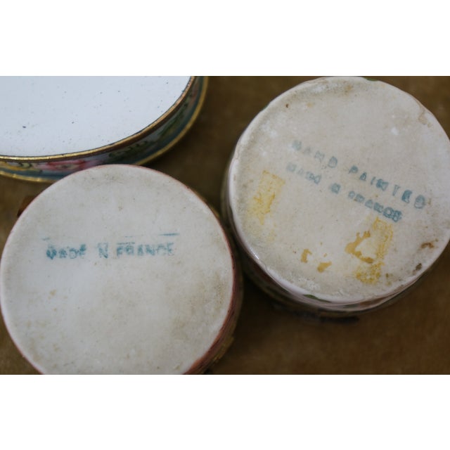 2 Antique French Limoges & 1 Chinese Cloisonne Frog Trinket Pill Snuff Boxes For Sale - Image 13 of 16