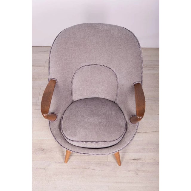 Wood Set of Model 345 Armchairs by J. Jędrychowicz & K. Racinowski for Poznan Furniture Factory, 1950s For Sale - Image 7 of 18