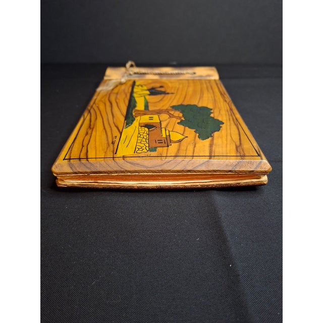 1930s 1930s Bezalel Jerusalem Olive Wood Autograph Diary Palestine Wwii Judaica Hebrew For Sale - Image 5 of 18