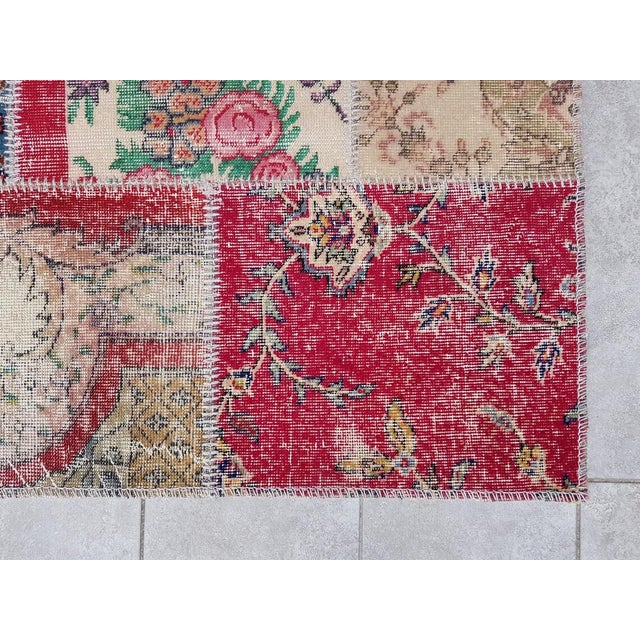 1970s Mid 20th Century Bohemian Handknotted Wool Runner For Sale - Image 5 of 10