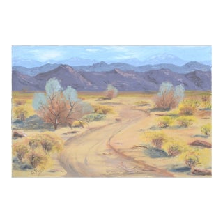 Mid-Century Palm Springs Landscape Original Oil on Canvas by Alice v. Hussey Hayes For Sale