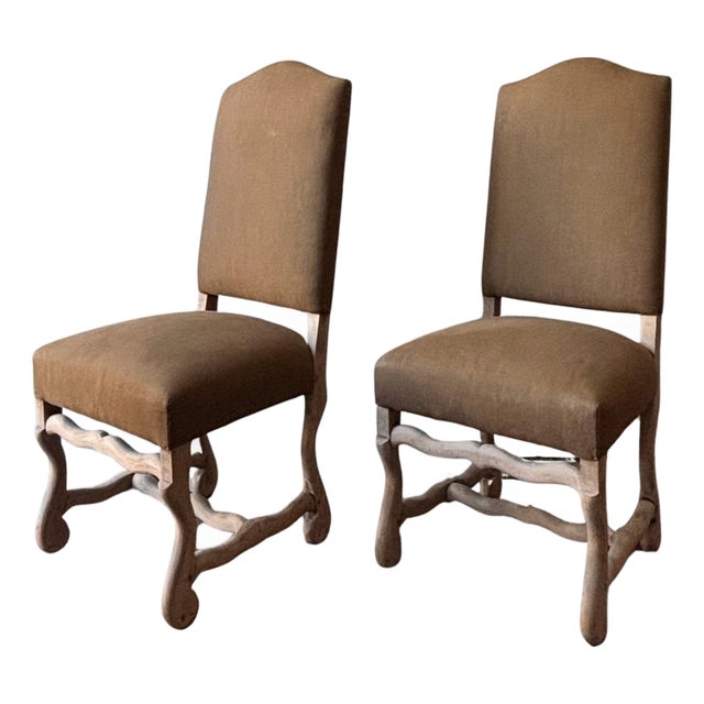 Os De Mouton Side Chairs, French, 1950s, Set of 2 For Sale