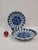 Two antique porcelain, blue and white, chargers; Possibly dated from the Ching Dynasty, 1662-1722, with carnation décor;...