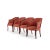 Set of four wood and upholstered transitional design lounge chairs by Kittinger Furniture company. Part of the Old...