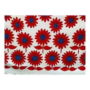 Mid-Century American Pop Art Cotton Fabric - Large Scale Daisy Print