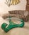 Green Large Vintage Postmodern American Green Lacquer and Gold Coffee Table in the style of Karl Springer, 1980s For Sale - Image 8 of 16