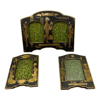 Neo-Egyptian Style Photo Frames, 1930s, Set of 3 For Sale