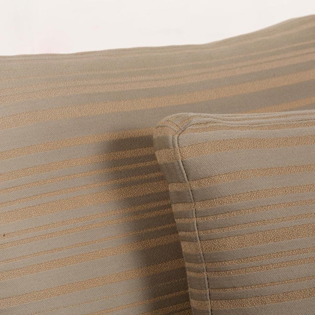 Clarus 3-Seater Sofa, Lounge Chair and Pouf in Blue and Brown Leather from FSM, Set of 4 For Sale - Image 9 of 13