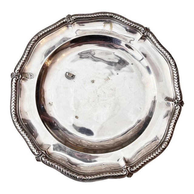 Antique Christofle Silver Tray From Grand Hotel in Cannes For Sale