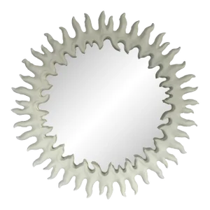 Revelation Modern White Resin Sunbeam Wall Mirror