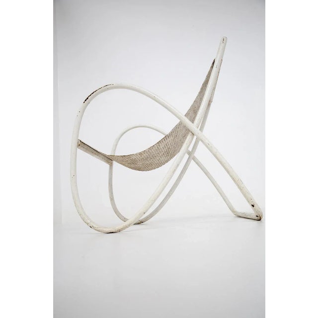 Rationalist Curved Iron Amchair, 1930s For Sale - Image 6 of 12