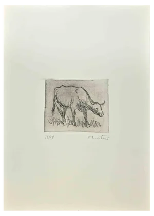 Enotrio Pugliese, Bull, 1963, Etching