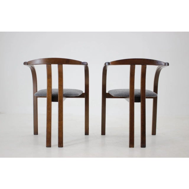 Dining Chair in Grey Bouclé Fabric by Ton, 1980s For Sale - Image 4 of 9