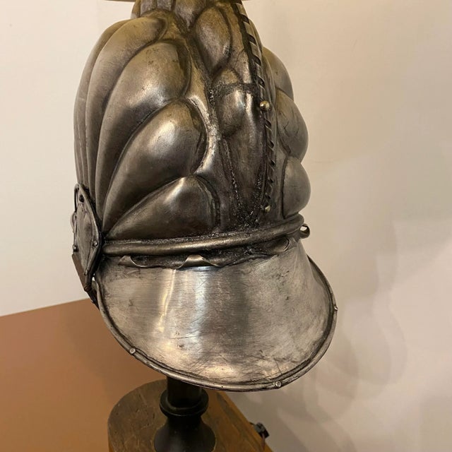 Roman Helmet Table Lamp Substantial Large For Sale - Image 9 of 13