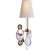 Yves Crystal Single Arm Sconce in Gilded Iron and Crystal with Natural Percale Shade Designer: Thomas O'Brien Height: 19"...