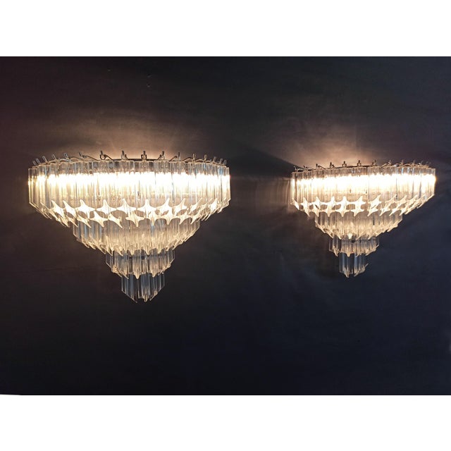 Mid-Century Modern Vintage Murano Wall Sconces, 1990s, Set of 2 For Sale - Image 3 of 18