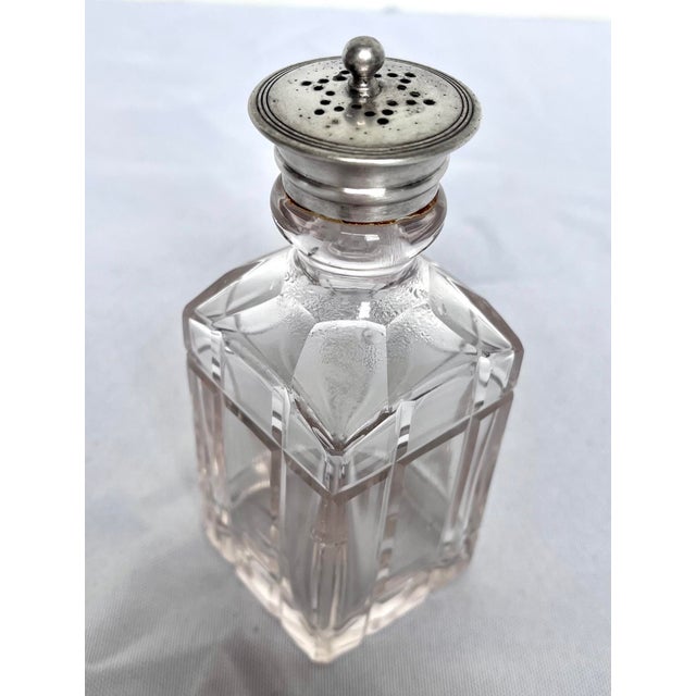 Late 1800s Victorian Silver and Cut Crystal Cruet Set With Carrier For Sale In Dallas - Image 6 of 14