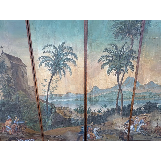 Blue 19th Century French Zuber Wallpaper Panels For Sale - Image 8 of 18