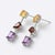 Citrine - Garnet - Amethyst Drop Earrings, Multi Gemstone Birthstone Dangle Earrings - A Pair For Sale - Image 4 of 5