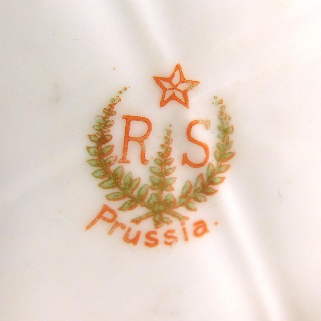 1920s Reinhold Schlegelmilch Rs Prussia Sugar and Creamer Set With Heart Shaped Handles For Sale In San Francisco - Image 6 of 6