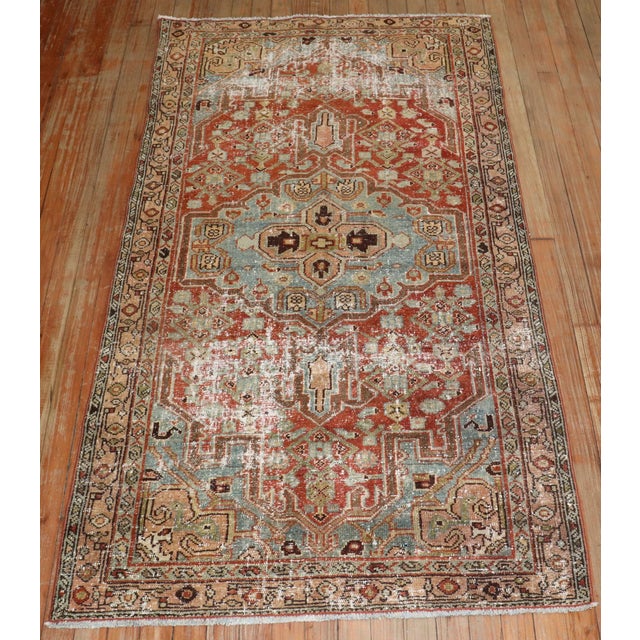 Worn Persian Farmhouse Bidjar Rug no. r5830 For Sale - Image 4 of 8