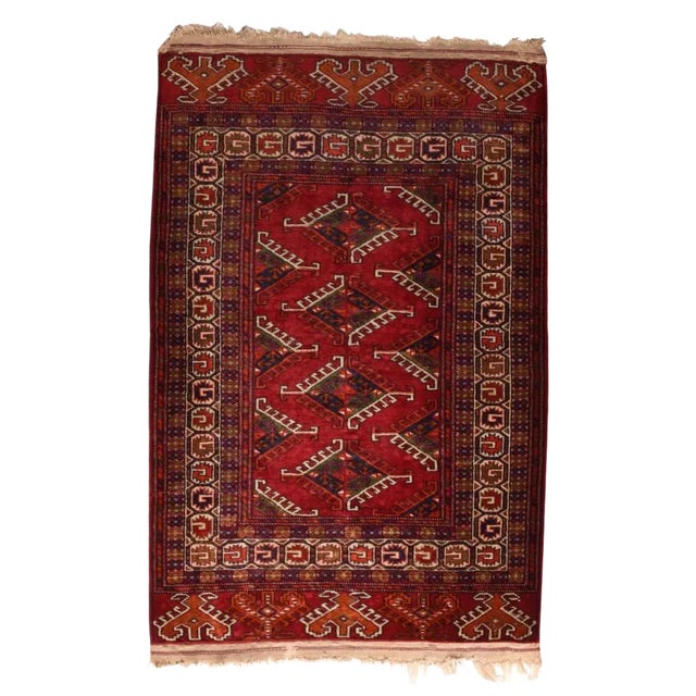 Vintage Bokhara Russian Rug-2′9″ × 4′1″ For Sale