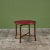 Wood Round Red Leather-Top Occasional Table For Sale - Image 7 of 15