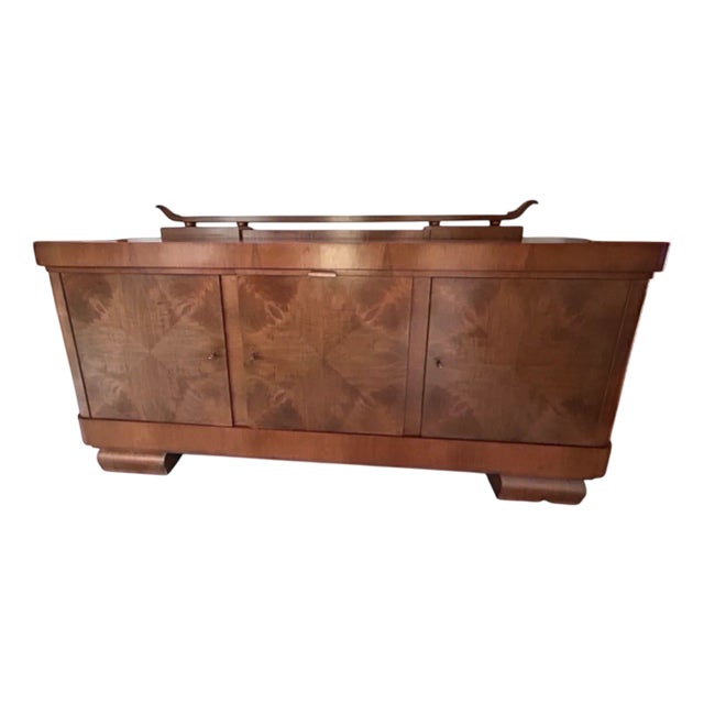 German Art Deco Bauhaus Sideboard in Walnut Veneer For Sale