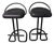 Pair of Vintage Postmodern Italian Barstools Made in Italy For Sale