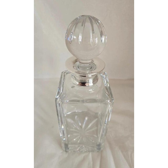 2000 - 2009 Sterling Silver Mounted Crystal Decanter by Carrs of Sheffield, 2005 For Sale - Image 5 of 18