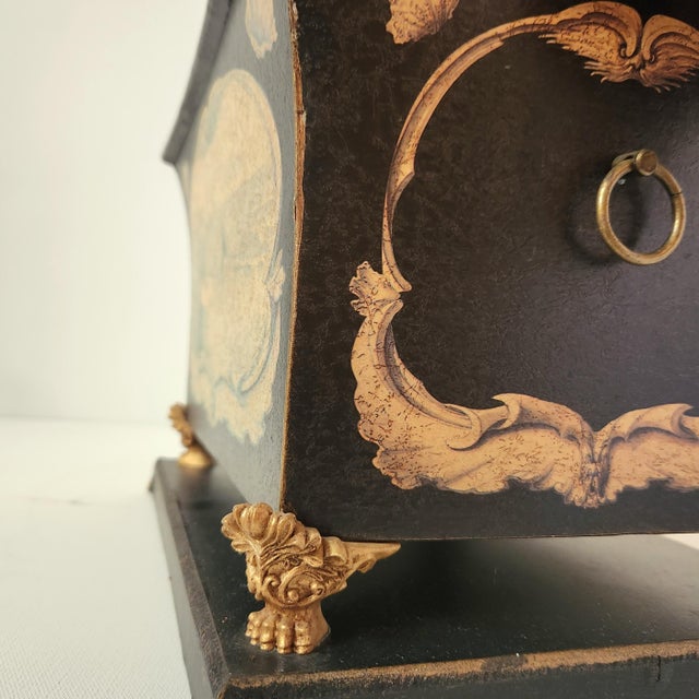 2000 - 2009 Painted Wood Box With Paws For Sale - Image 5 of 7