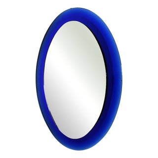 Vintage Oval Mirror from Fontana Arte, 1960 For Sale