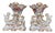 Cornucopia Vases in French Porcelain, 1800s, Set of 2 For Sale