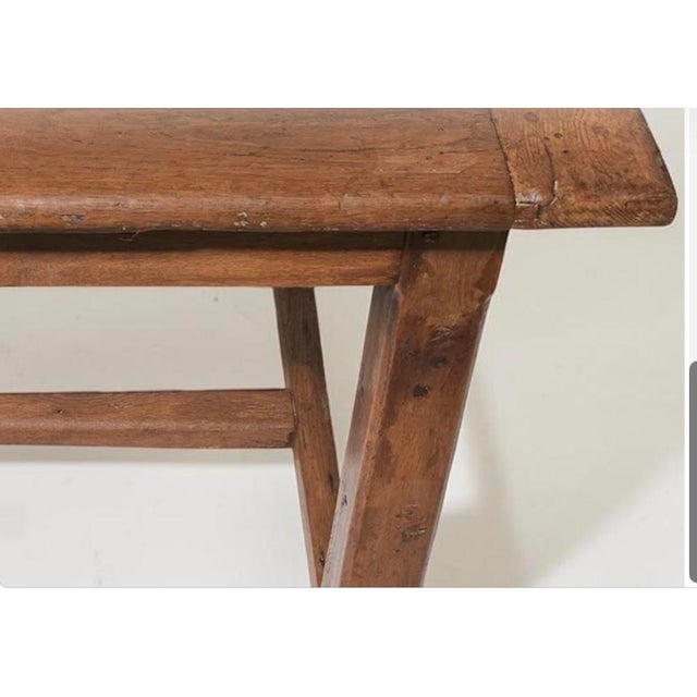 French Provincial French Provincial Solid Oak Farmhouse Harvest Table, Early to Mid-19th Century For Sale - Image 3 of 9