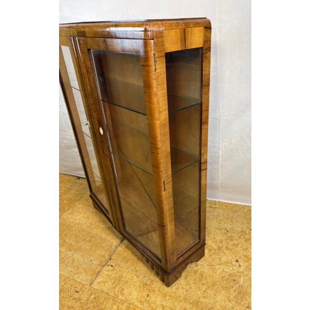 Vintage English Art Deco Display Cabinet, 1930s For Sale - Image 6 of 10