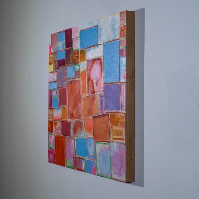 Abstract Structure 213 - Oil and Acrylic on Wood Panel by Kymm Swank For Sale - Image 3 of 5