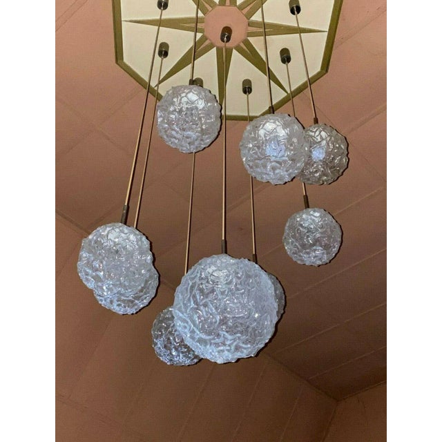 Large Mid-Century Cascading Pendant Lamp from Hillebrand, 1960s For Sale - Image 9 of 13